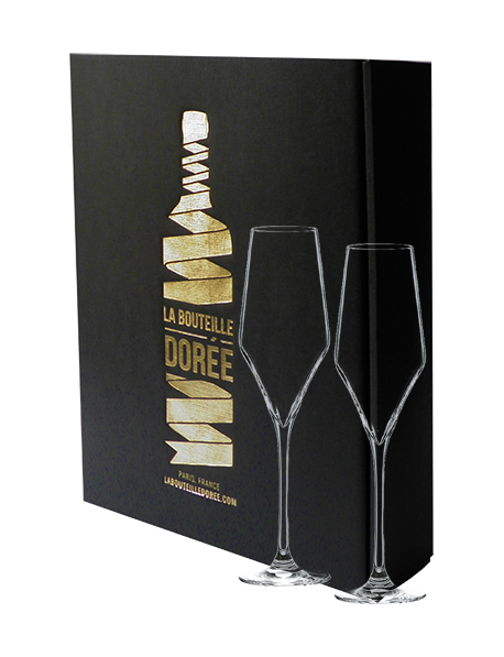 Coffret de deux flûtes à Champagne