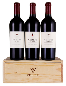 Coffret Bois Vérité Wines Sonoma USA 3 bouteilles