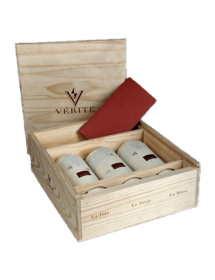 Coffret Bois Vérité Wines Sonoma USA 3 bouteilles