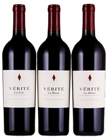 Coffret Bois Vérité Wines Sonoma USA 3 bouteilles