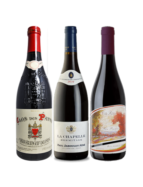 Coffret vin rouge Rhône Prestige 3 bouteilles